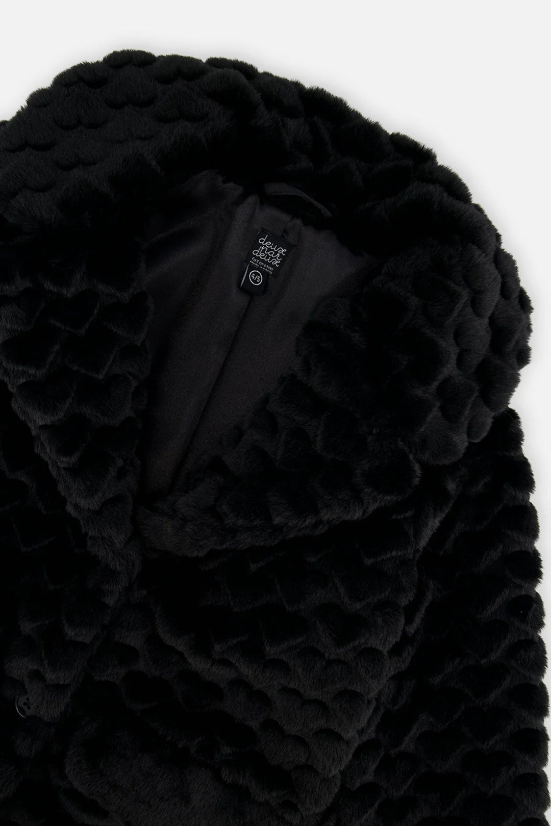 Deux Par Deux Faux Fur Jacket - Black