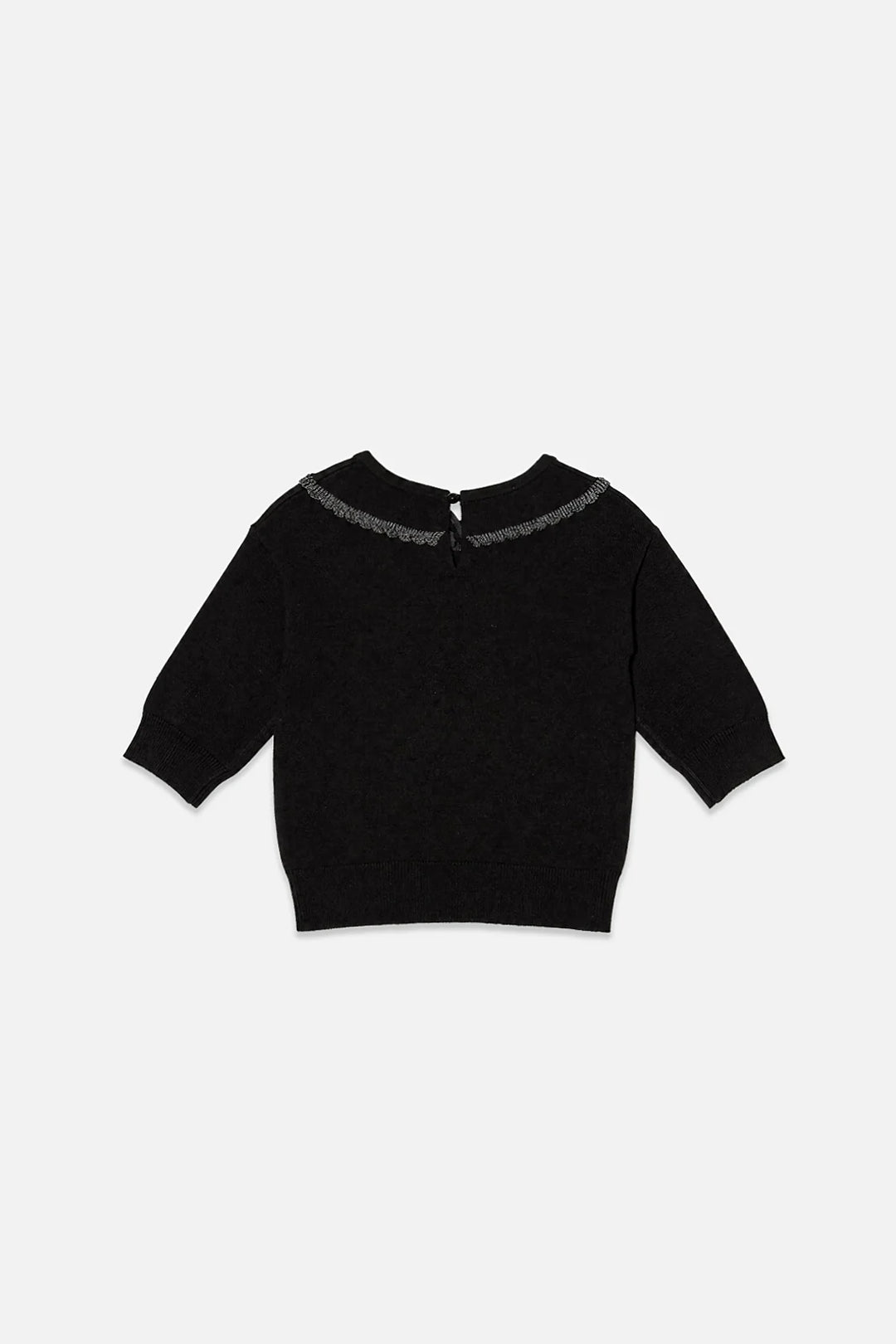 Deux Par Deux Knit Sweater - Black/Gold