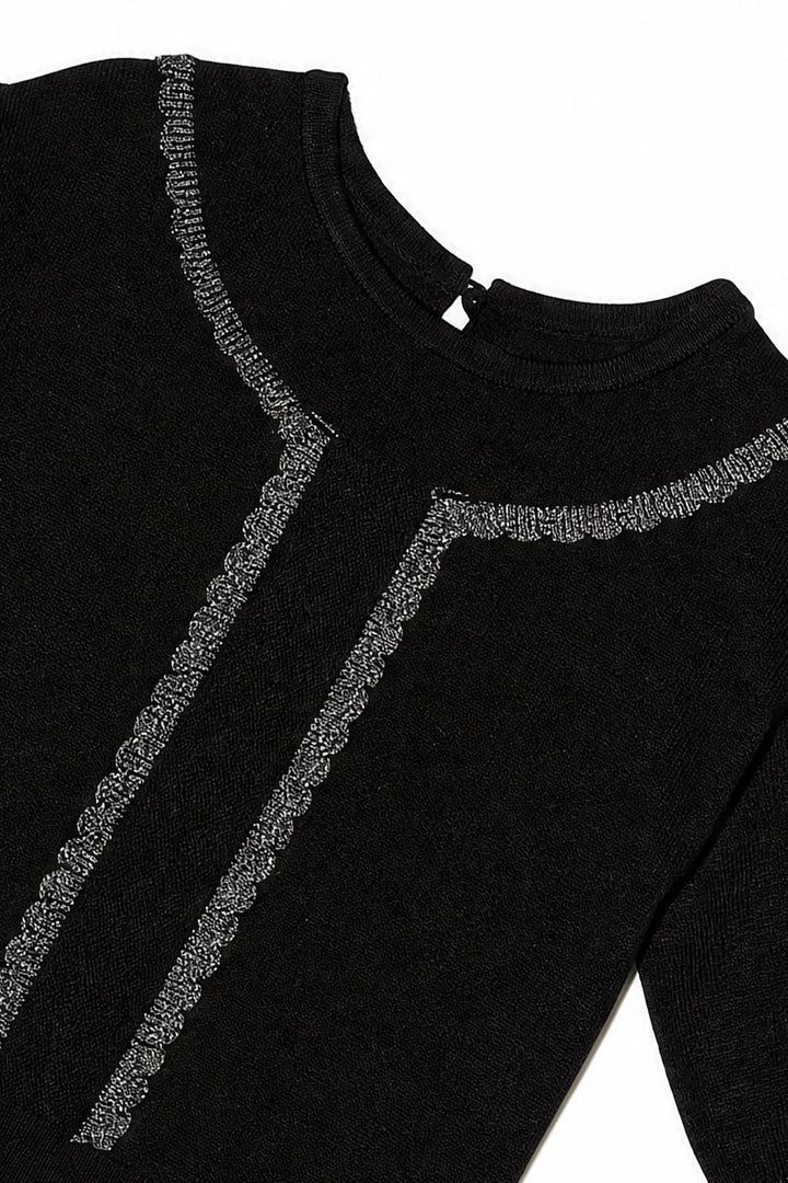 Deux Par Deux Knit Sweater - Black/Gold