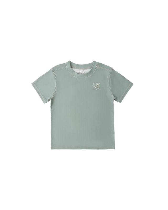 Rylee + Cru Short Sleeve Rashguard - Sea Green