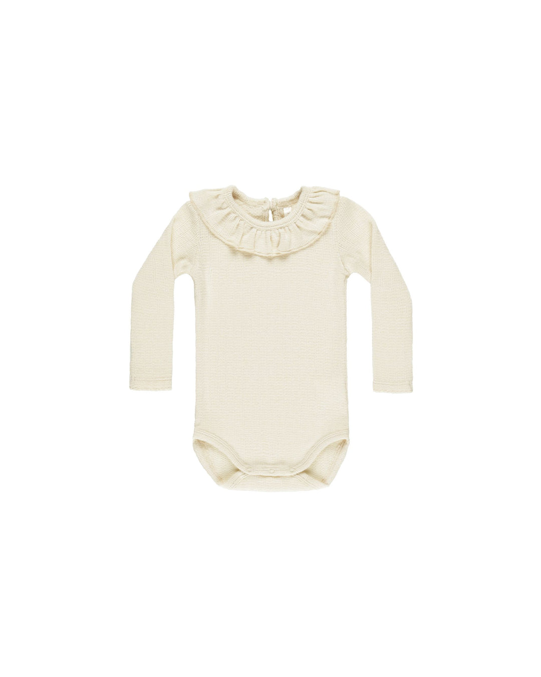 Rylee + Cru Ruffle Collar Bodysuit - Natural