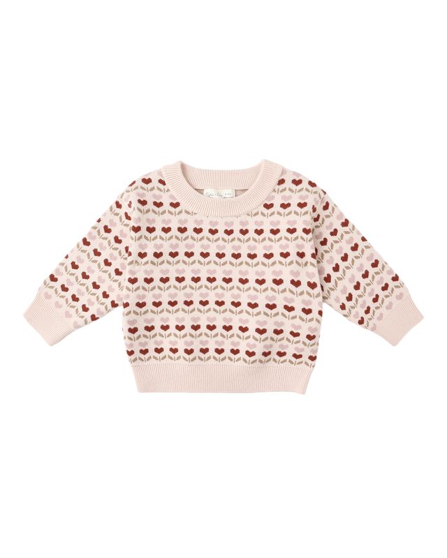 Rylee + Cru Shiloh Sweater - Ruby Hearts