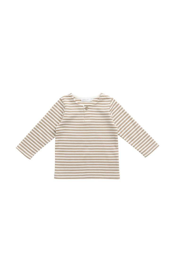 Jamie Kay Pima Cotton Shae Top - Brioche Cloud Stripe