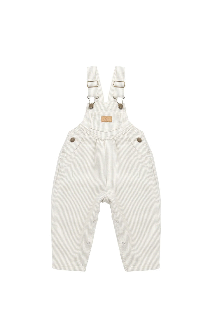 Jamie Kay Cecil Overall - Fine Vertical Stripe Sandy Brown/Cloud