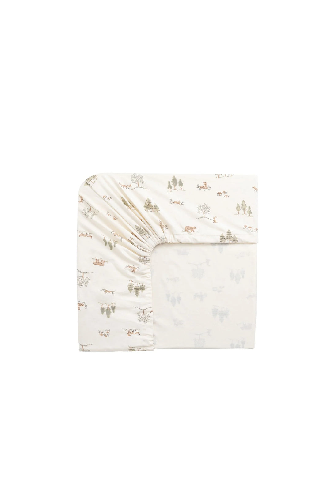 Jamie Kay Organic Cotton Cot Sheet - Pine Forest Friends OS