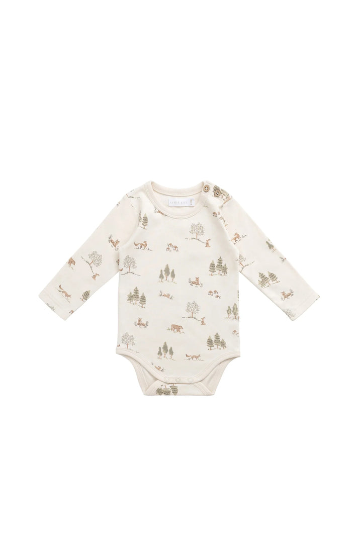 Jamie Kay Organic Cotton Fernley Bodysuit - Pine Forest Friends
