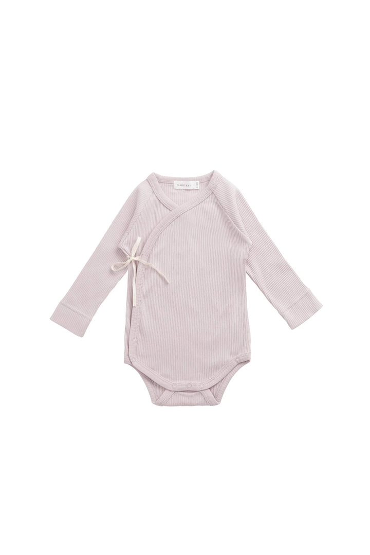 Jamie Kay Organic Cotton Modal Marina Long Sleeve Bodysuit - Violet Tint