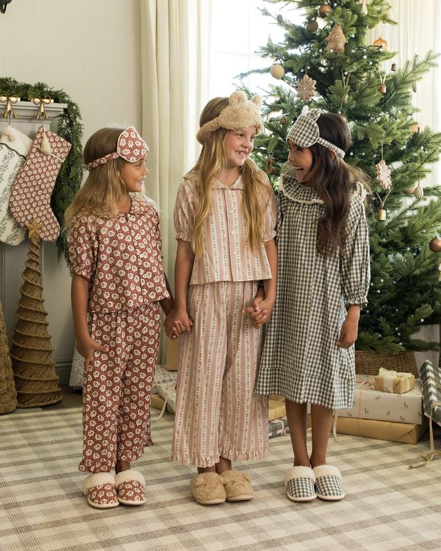 Rylee + Cru Ruffle Pajamas - Candy Cane Stripe