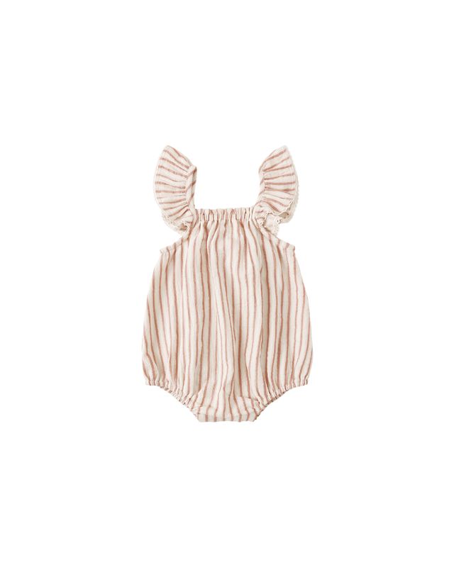 Quincy Mae Bonnie Romper - Vintage Stripe