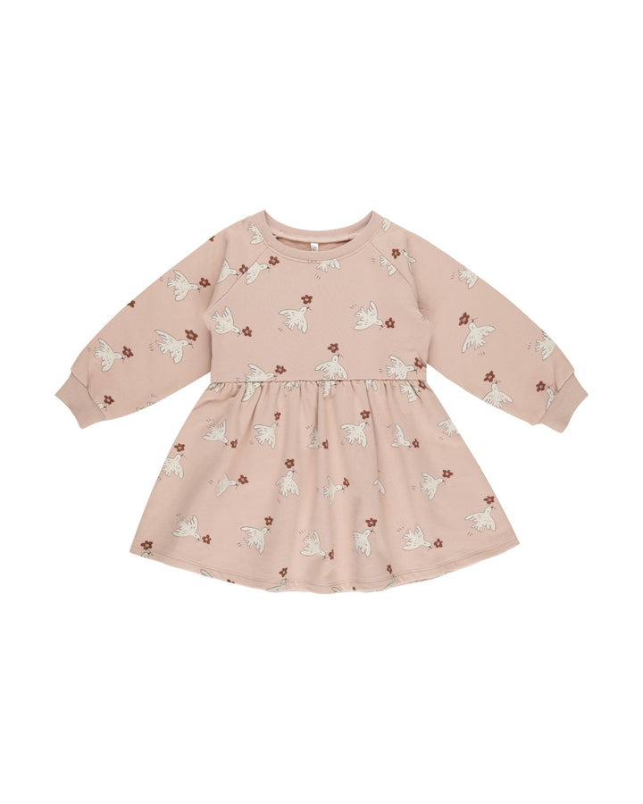 Rylee + Cru Raglan Dress- Doves