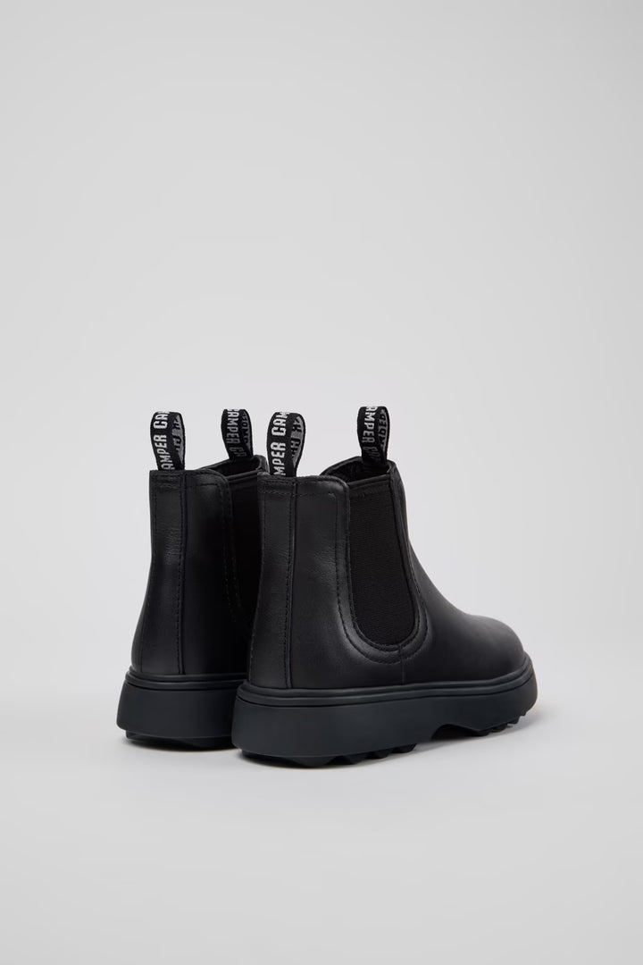 Camper Norte Black Leather Ankle Boots