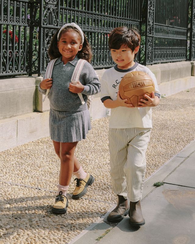 Rylee + Cru Knit Pleated Skirt - Heathered Grey