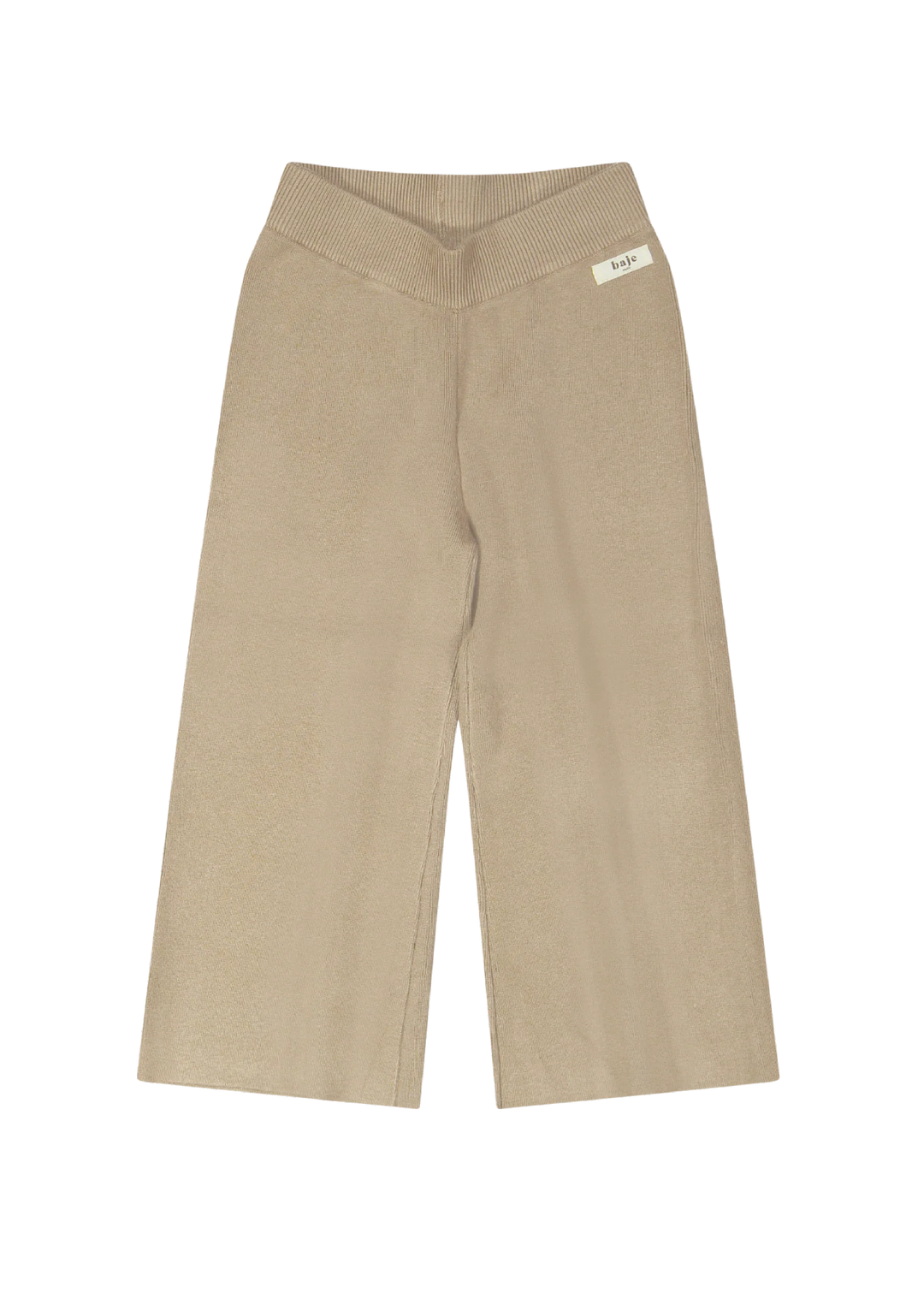 Baje Studio Maggia Wide Leg Knit Pants - Sand Desert