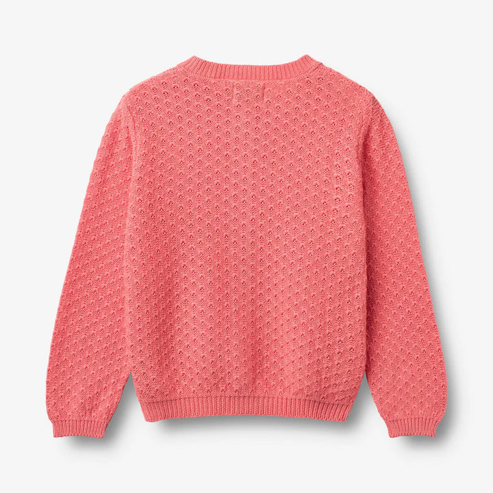 Wheat Knit Cardigan Magnella - Coral