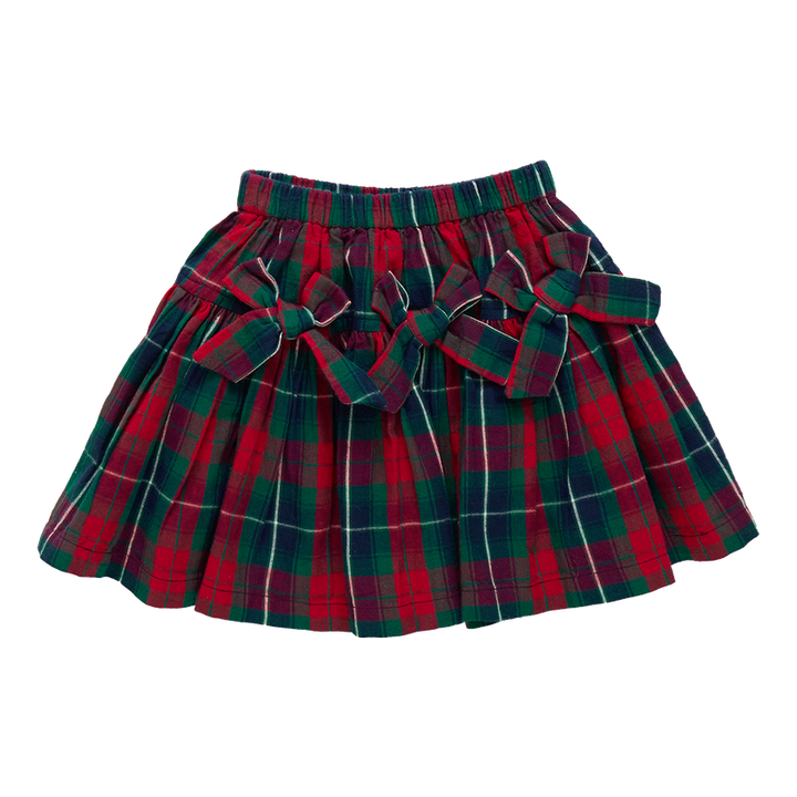 Pink Chicken Maribelle Bow Skirt - Red Tartan