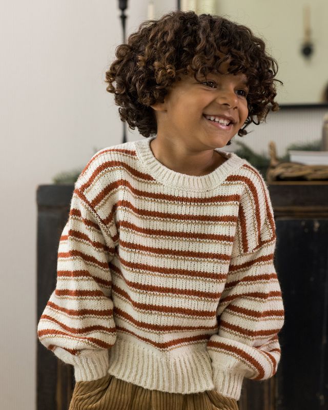 Rylee + Cru Aspen Sweater - Ruby Stripe