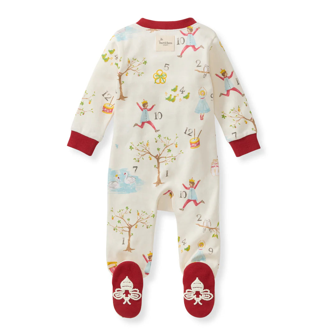Burt's Bees 12 Days of Christmas Organic Sleep & Play Footie