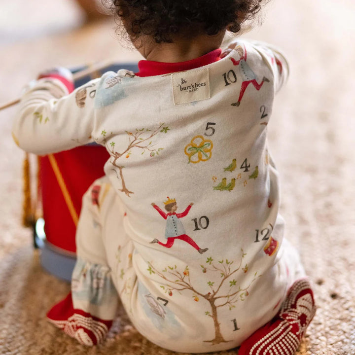 Burt's Bees 12 Days of Christmas Organic Sleep & Play Footie