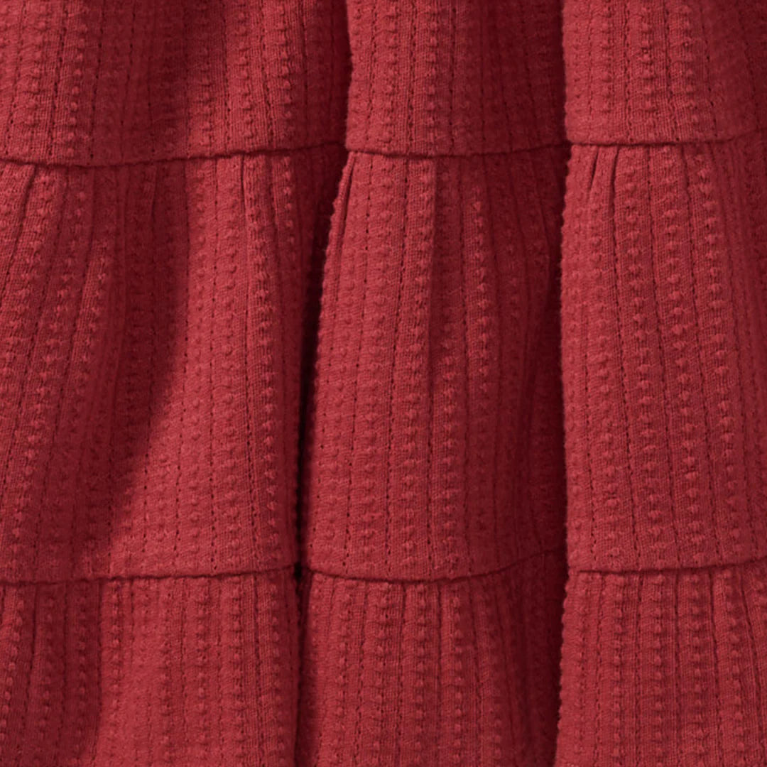 Burt's Bees Dotted Rib Organic Cotton Dress - Brick Red