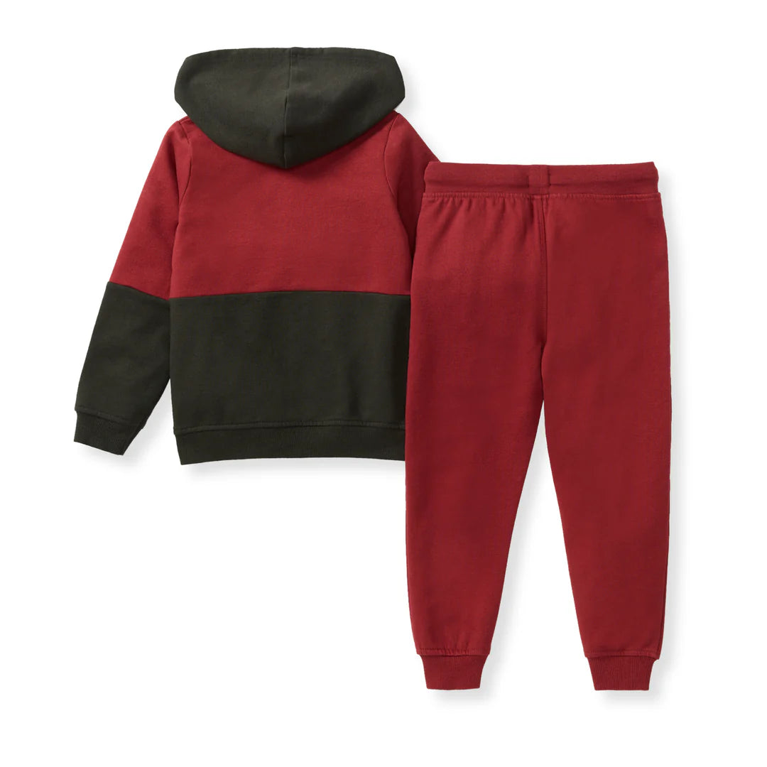 Burt's Bees Color Blocked Sweatshirt Set - Brick