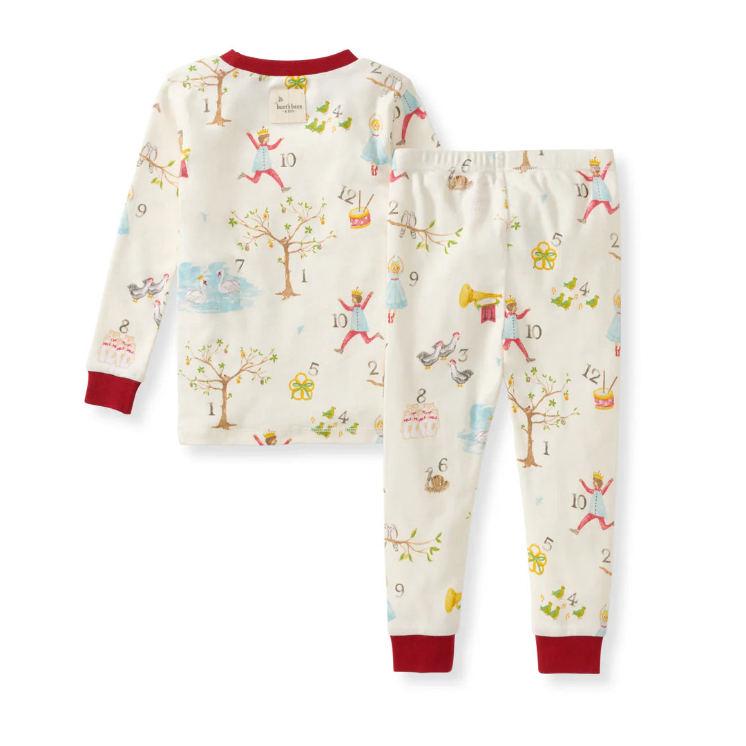 Burt's Bees 12 Days of Christmas Organic Two-Piece Pajamas
