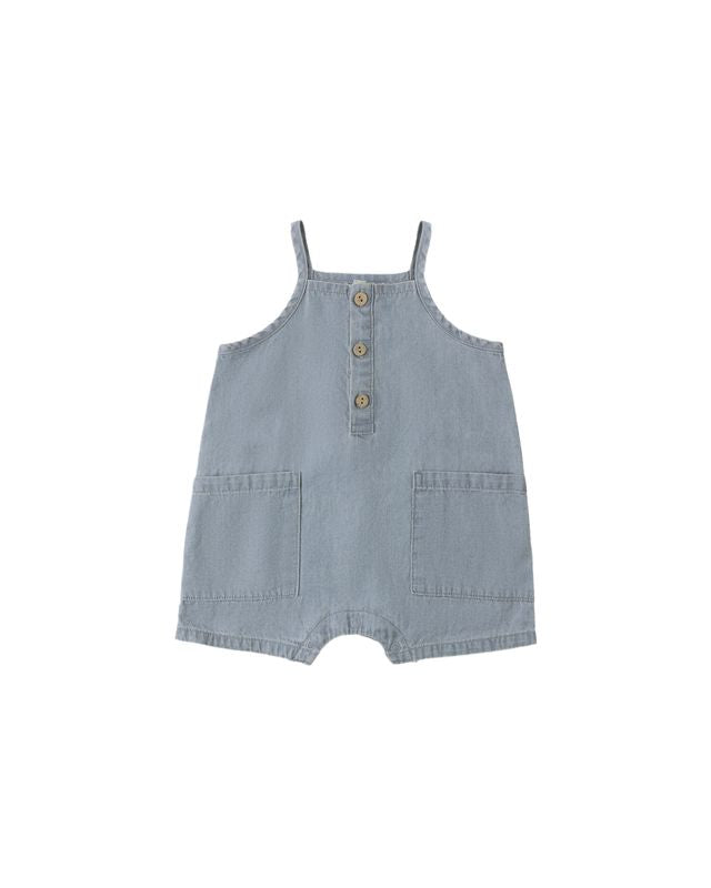 Quincy Mae Oakley Romper - Chambray