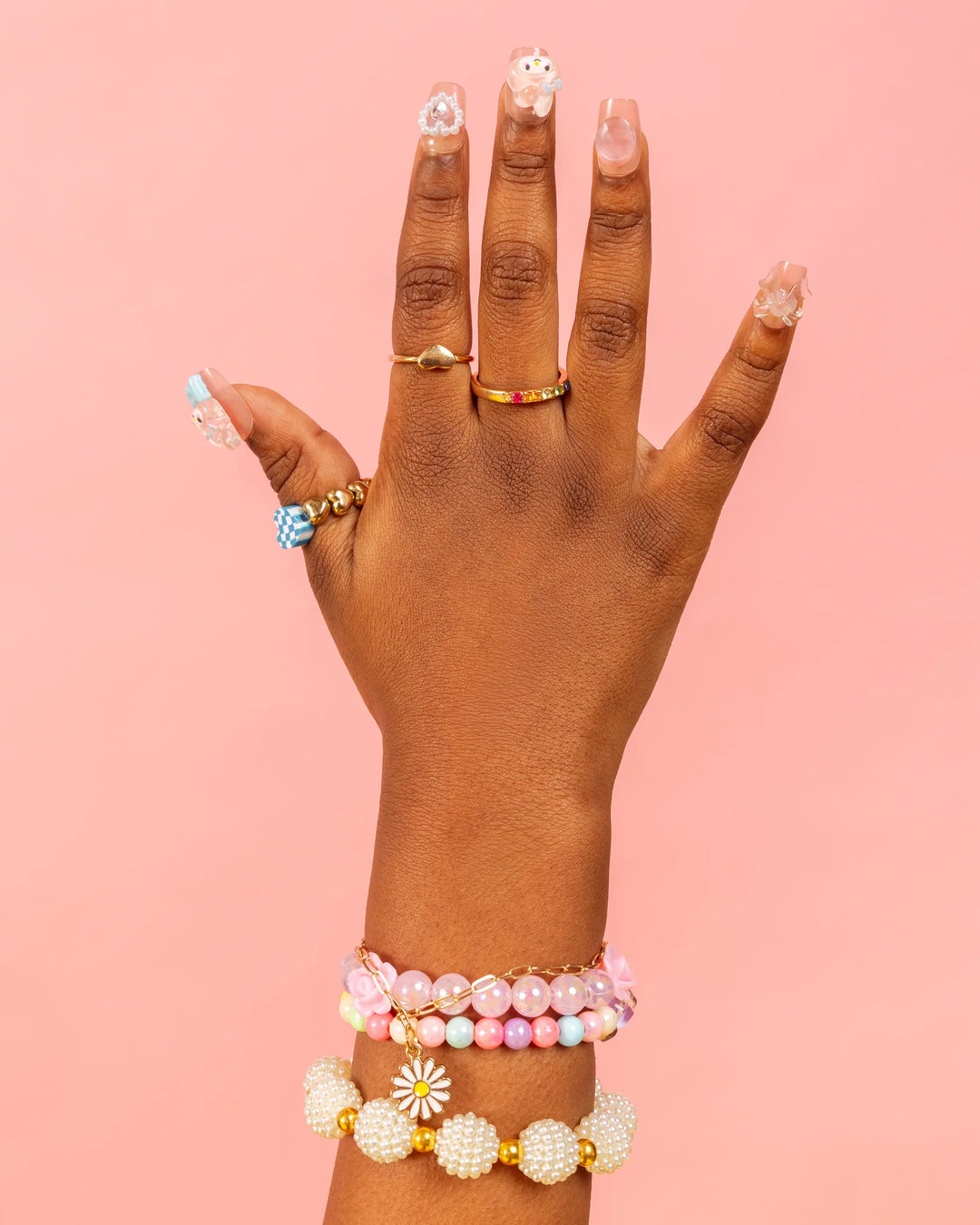 Sugar Standard Tween 3D Press-On Nails – Bow & Bunny