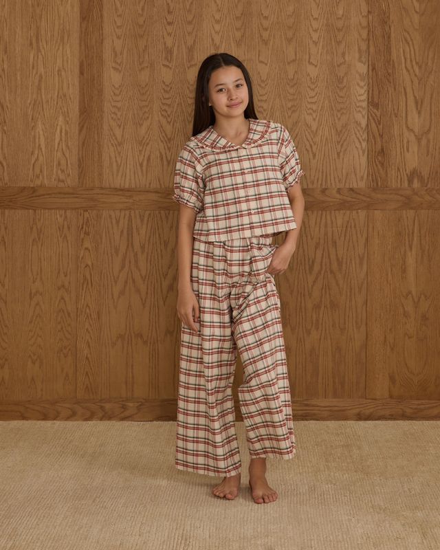 Rylee + Cru Teen Ruffle Pajamas - Holiday Flannel