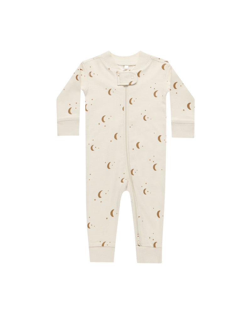 Quincy Mae Zip Long Sleeve Sleeper - Moons
