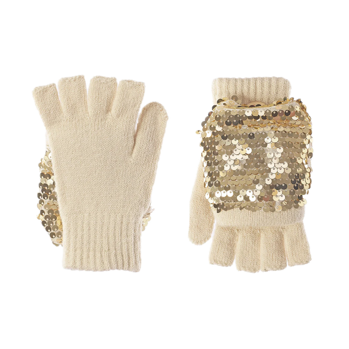 Rockahula Shimmer Sequin Knitted Gloves