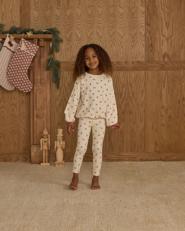 Rylee + Cru Spongey Knit Set - Ruby Ditzy