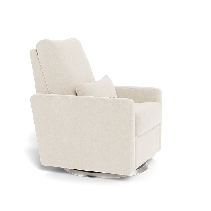 Monte Design Motorized Matera Glider Recliner - Brushed Steel Swivel Base