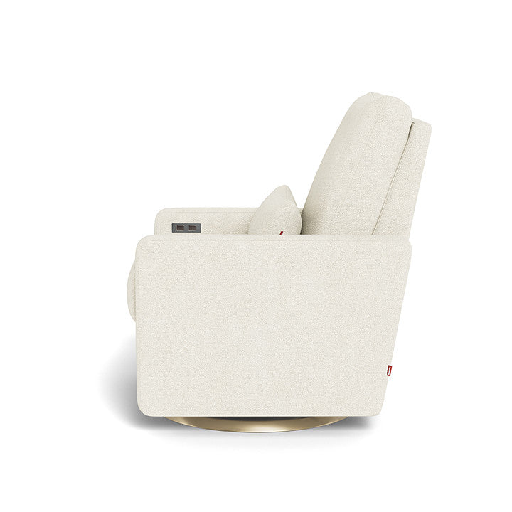 Monte Design Motorized Matera Glider Recliner - Gold Swivel Base