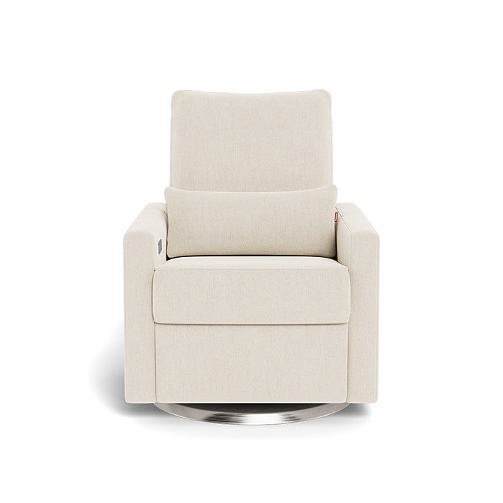 Monte Design Motorized Matera Glider Recliner - Brushed Steel Swivel Base