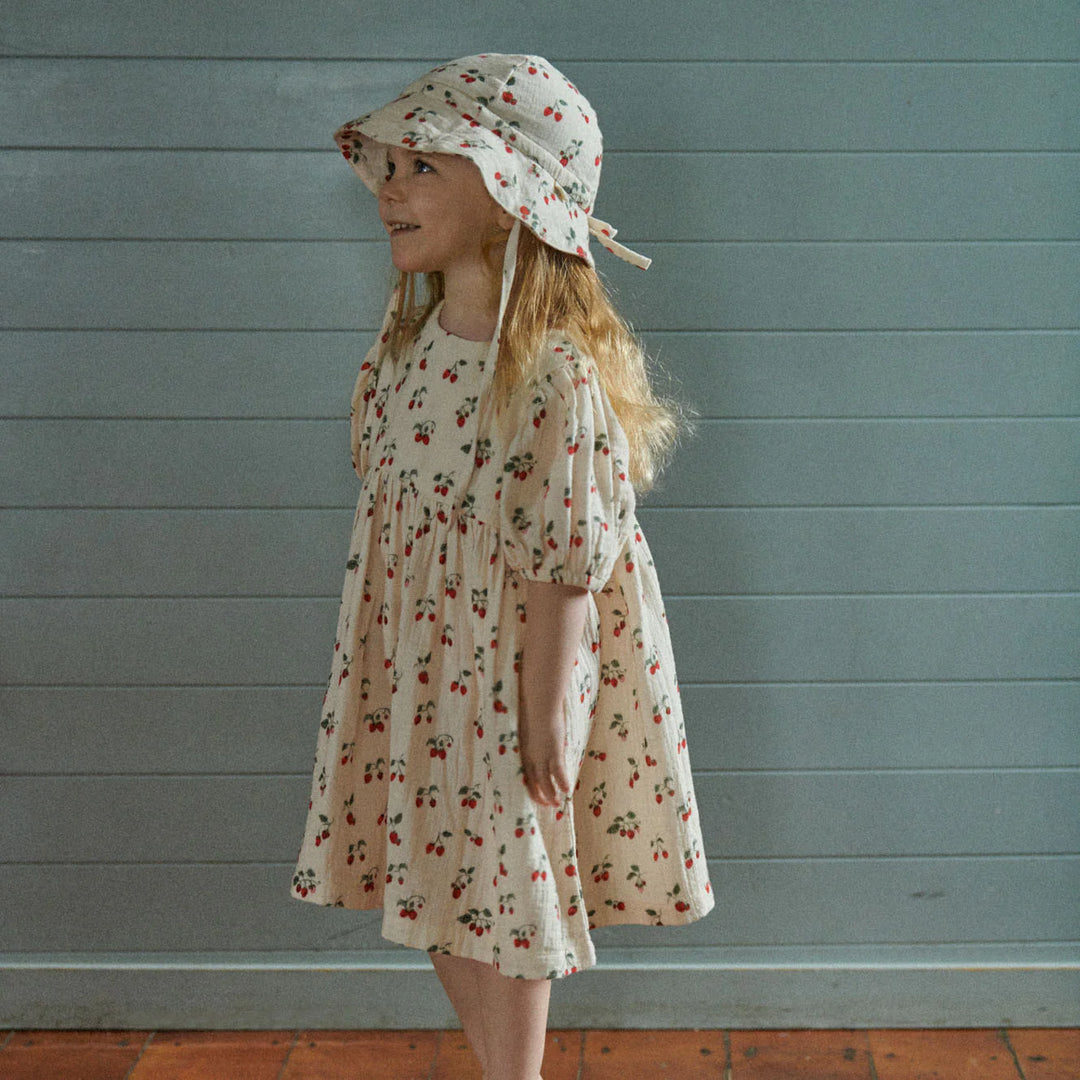 Nature Baby Muslin Sunhat - Strawberry Blush