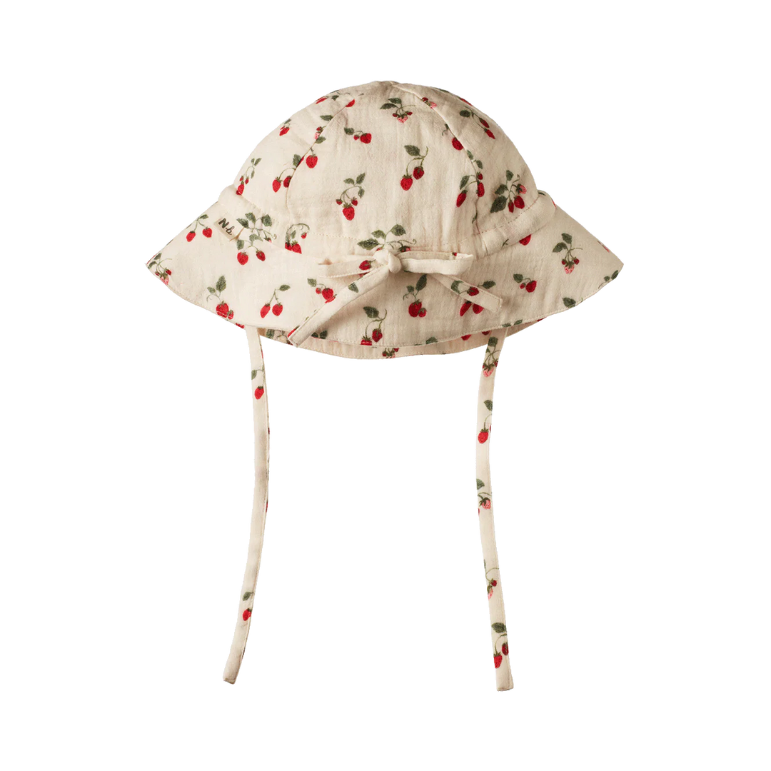 Nature Baby Muslin Sunhat - Strawberry Blush
