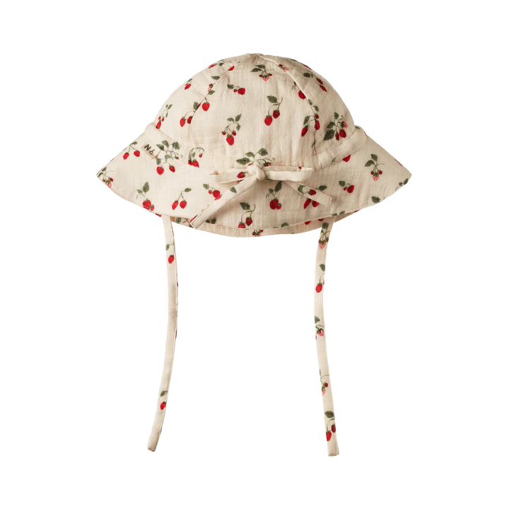 Nature Baby Muslin Sunhat - Strawberry Blush