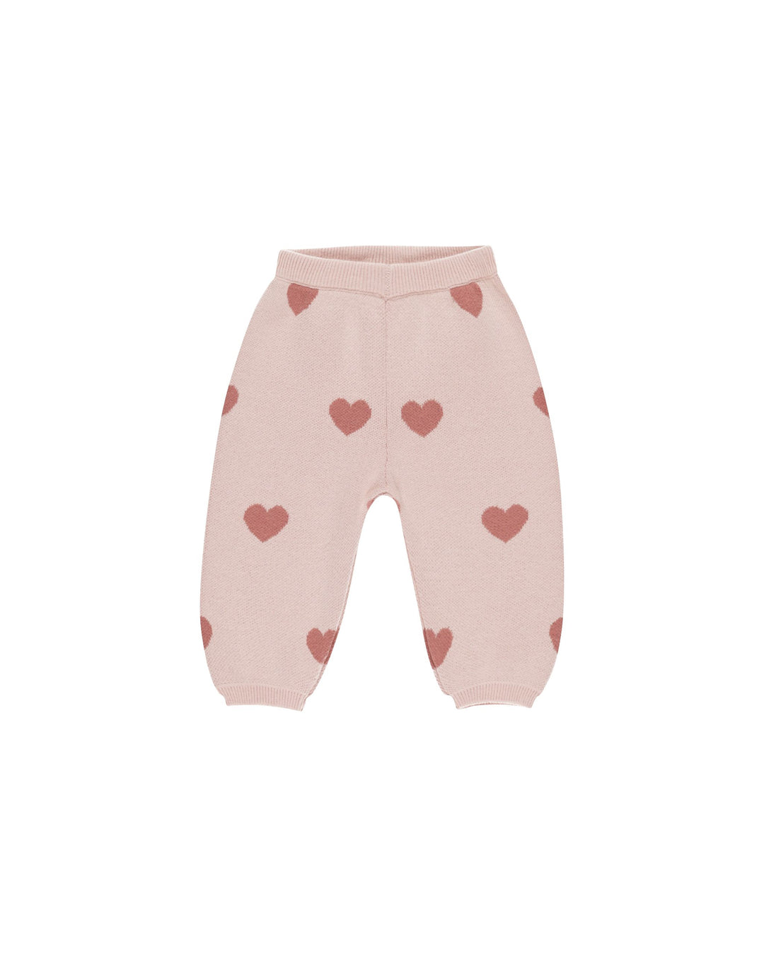 Quincy Mae Heart Knit Sweater Set - Bubblegum