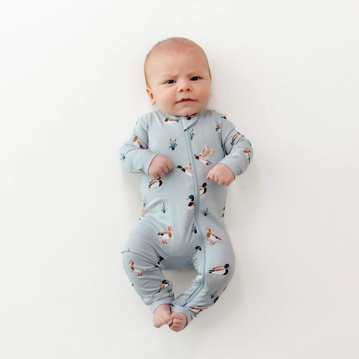 Kyte Baby Zippered Romper - Mallard Duck