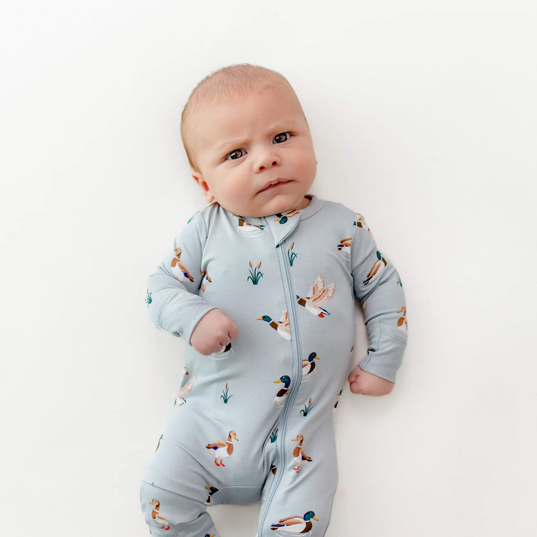 Kyte Baby Zippered Romper - Mallard Duck