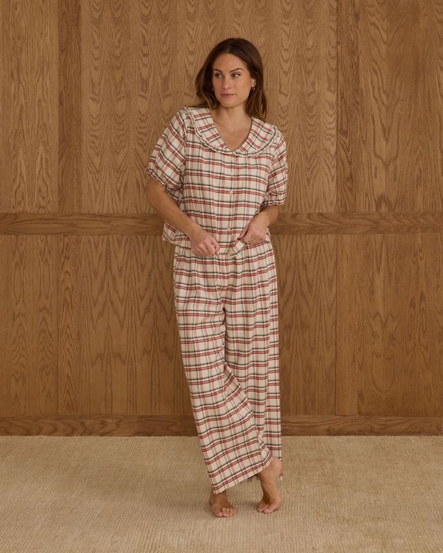 Rylee + Cru Womens Ruffle Pajamas - Holiday Flannel