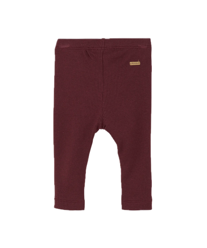 Minymo Rib Leggings - Tawny Port