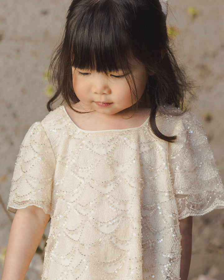 Noralee Daisy Dress - Silver Metallic