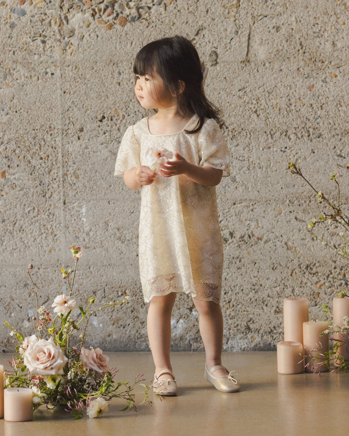 Noralee Daisy Dress - Silver Metallic