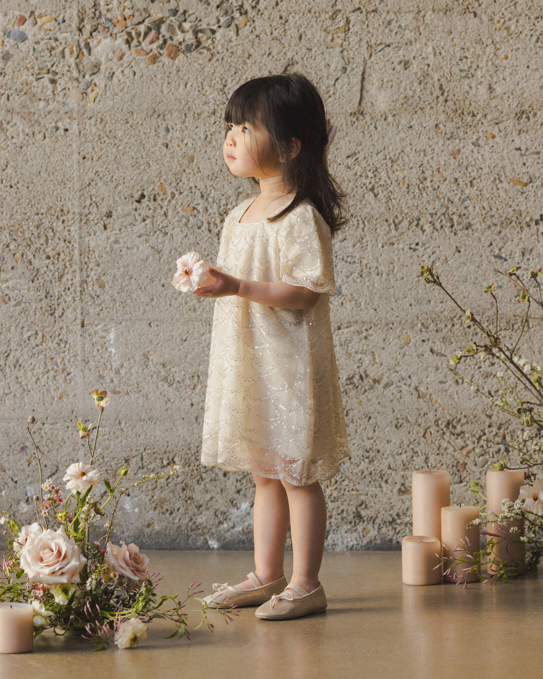 Noralee Daisy Dress - Silver Metallic