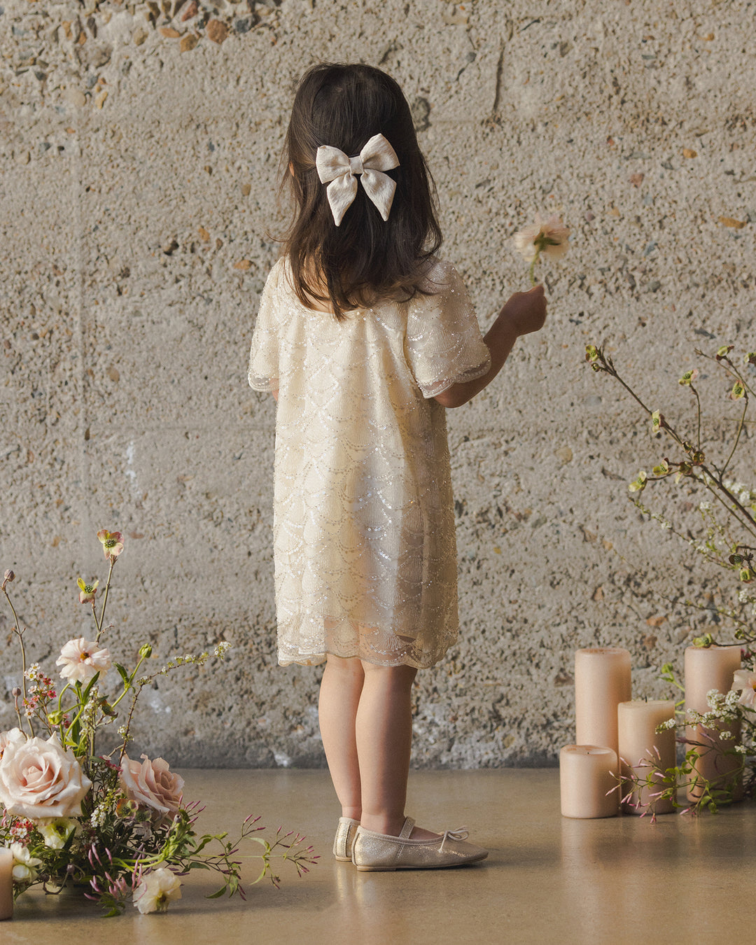 Noralee Daisy Dress - Silver Metallic