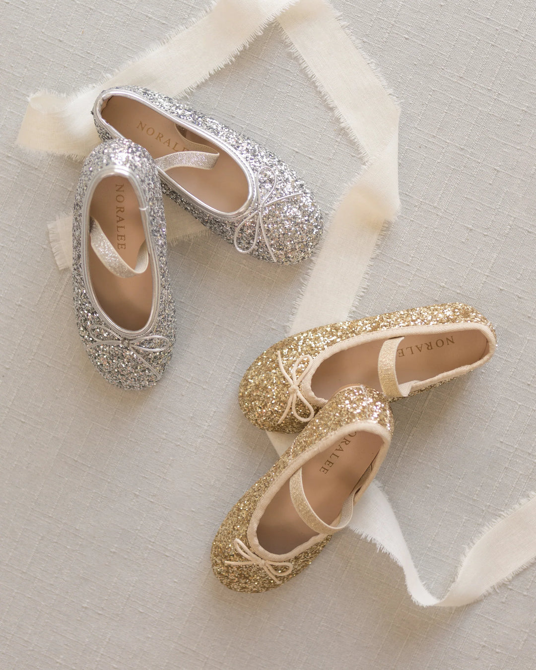 Noralee Ballet Flats - Silver Sparkle