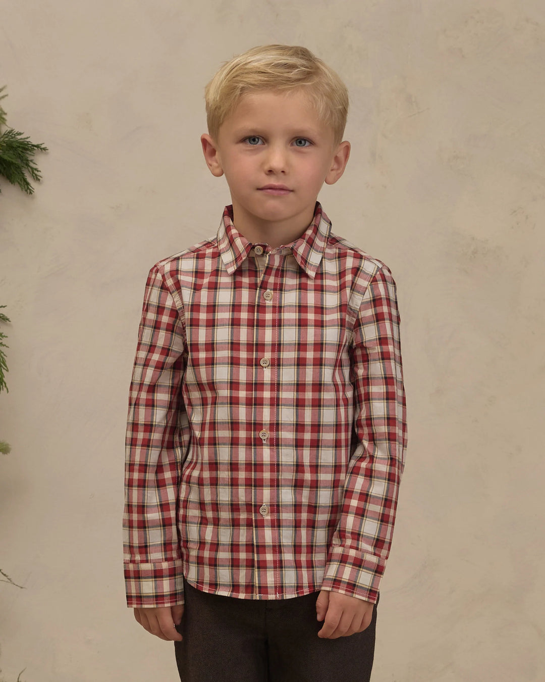 Noralee Harrison Button Down - Holiday Tartan