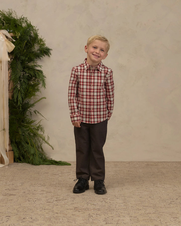 Noralee Harrison Button Down - Holiday Tartan