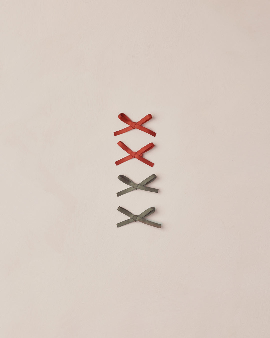 Noralee Mini Velvet Ribbon Bow - Ruby, Pine